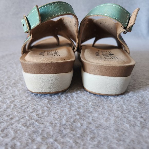 L'Artiste Spring Step Erice Sandal Slingback Buckle Leather Blue Pink - Picture 8 of 12